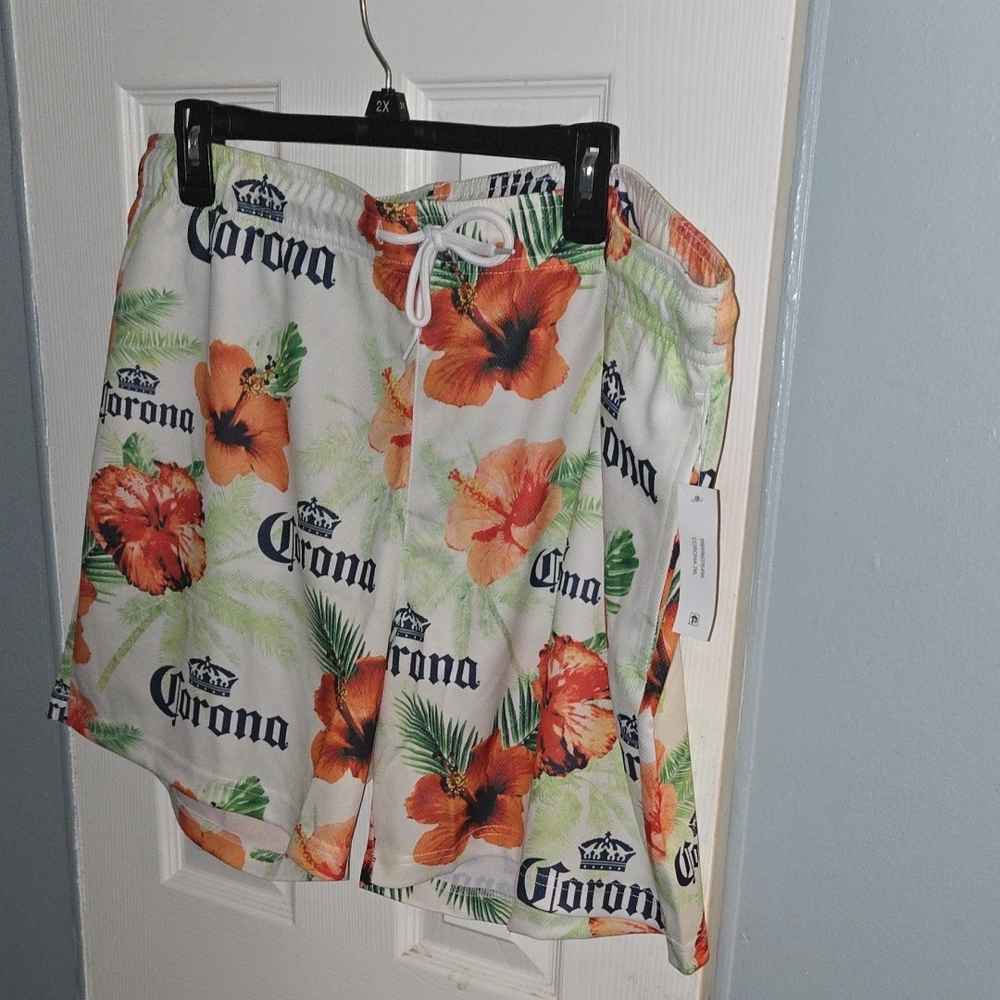 Corona Men Tropical Print Swim Trunks